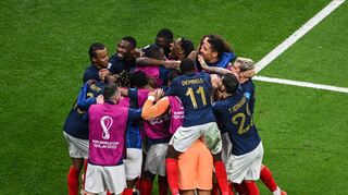 Der Weltmeister steht wieder im Finale: Frankreichs Spieler jubeln nach dem 2:0.