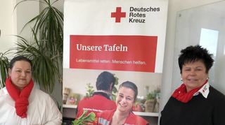 Sonja Wawszczak (l.), Sozialpädagogische Leiterin im DRK-Kreisverband, und Christiane Springer, Geschäftsführerin des DRK-Kreisverbands.