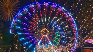 Ein Hingucker: das Riesenrad auf dem Ludwigshafener Weihnachtsmarkt.