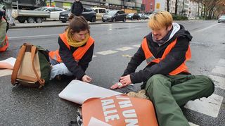 Klimaaktivisten der Letzten Generation blockierten Ende November den Mannheimer Kaiserring.