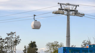 Ein wichtiges Ereignis in diesem Jahr wird die Bundesgartenschau in Mannheim. Die Seilbahn steht schonmal.