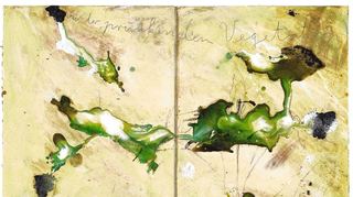 Anselm Kiefer hat für den Gedichtband „Unter einem Zuckerhimmel“ von Christoph Ransmayr unzählige Aquarelle beigesteuert.
