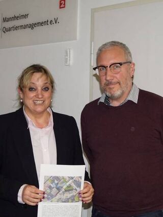 Die Quartiermanager Jennifer Pohl und Tobias Vahlpahl.