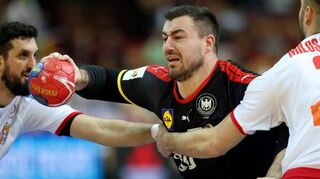Nicht zu stoppen: der deutsche Kreisläufer Jannik Kohlbacher von den Rhein-Neckar Löwen.