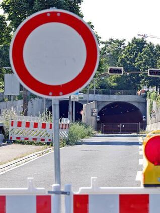 Der Fahrlachtunnel ist seit August 2021 voll gesperrt.