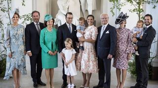 Zum 40. Geburtstag von Kronprinzessin Victoria (4. v. r.) am 14. Juli 2017 präsentierte sich die schwedische Königsfamilie in Eintracht.