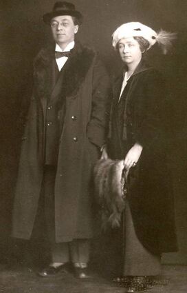 Gabriele Münter und Wassily Kandinsky 1916 in Stockholm.