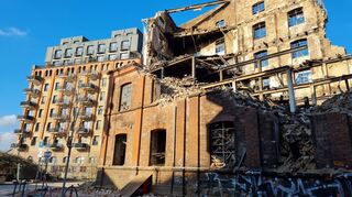 Nach dem Feuer mussten große Teile der Kauffmannmühle abgerissen werden.