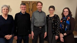 Der Vorstand der Grünen in Ilvesheim (v.l.): Helga Zühl-Scheffer, Dietrich Linhart, Michael Haug, Friederike Mauler, Barbara Bollenbach.