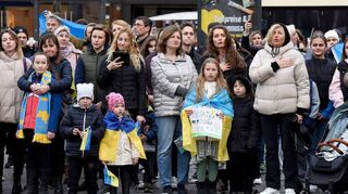 Marktplatz, Kundgebung 1 Jahr Ukraine-Krieg
Foto Thomas Troester