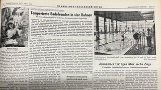 In der Ausgabe vom 10./11. März 1973 berichtete der „MM“ über die Eröffnung des kommunalen Freizeitbades in Neckarhausen.