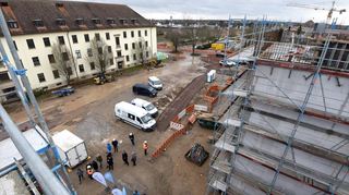 Der Neubau auf dem Gelände der ehemaligen Hammonds-Kasernen im Mannheimer Stadtteil Seckenheim.