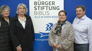 Sie wollen die Bürgerstiftung in Biblis bekannter machen: Priska Winkler (v.l.), Irmgard Morys, Sabine Karb und Roland Woll.