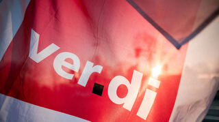 Das Logo der Gewerkschaft Verdi.