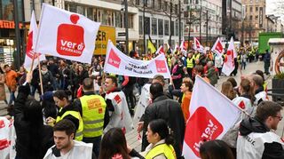 Hunderte von Metern lang war der Demonstrationszug durch die Mannheimer Innenstadt.