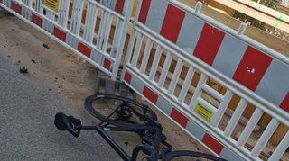 Das Rennrad von Kai Matt nach der Autoattacke.