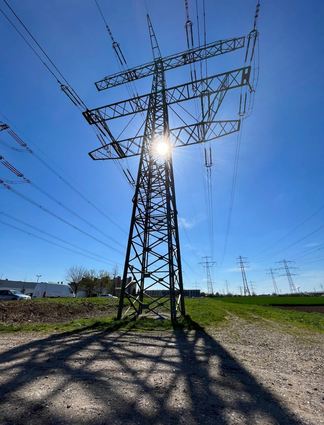 Die Strommasten im Ilvesheimer Norden: Mit Bodenproben soll geklärt werden, ob sich durch den Anstrich der bestehenden Masten Schadstoffe in der Erde festgesetzt haben.
