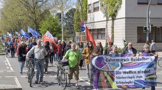 Schon im vergangenen Jahr gab’s in Heidelberg einen Ostermarsch im Zeichen des Krieges.