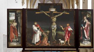 Christlichen Inhalten ist auch das Werk Matthias Grünewalds (1470-1528) verpflichtet: Das belegen sein „Isenheimer Altar“ (Ausschnitt) und die „Stuppacher Madonna“ (unten).