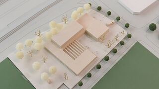 Modell des ersten Preises: der Entwurf von Bär, Stadelmann, Stöcker Architekten und Stadtplaner gemeinsam mit Jetter Landschaftsarchitekten.