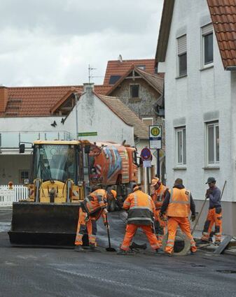 In Nordheim ist die Ortsmitte wegen Asphaltarbeiten gesperrt.