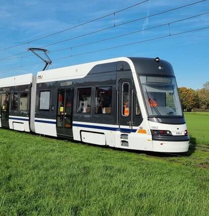 Die erste Rhein-Neckar-Tram wird heute als Buga-Express unterwegs sein.