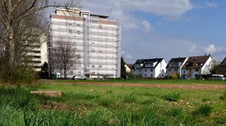 Auf diesem Areal im Amselweg in Edingen sollen drei Mehrfamilienhäuser in nachhaltiger Bauweise entstehen.