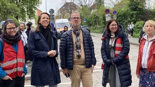 Regina Jutz, Tweila Wittmann, Dirk Grunert, Alice van Scoter und Petra Carrera engagieren sich für das Projekt „Schulstraße“ (v.l.).