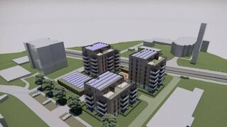 So sollen die drei neuen Mehrfamilienhäuser im Amselweg in Edingen mit eingeschossigem Parkdeck aussehen.