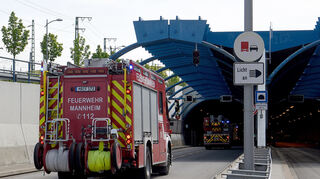 Großübung im Mannheimer Fahrlachtunnel am vergangenen Samstag.