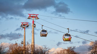 Ist eine der Haupt-Attraktionen auf der Buga 23: die Seilbahn zwischen dem Spinelli-Gelände und dem Luisenpark in Mannheim.