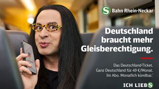 Auch „Anneliese“ wirbt in nächster Zeit für die S-Bahn.