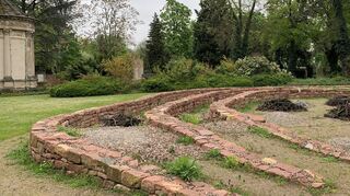 Das neue Habitat der Mauereidechsen auf dem Hauptfriedhof.