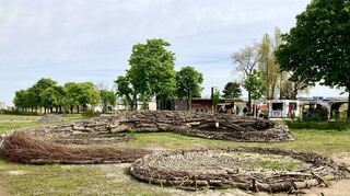 Die Landart-Installation auf dem Spinelli-Gelände.