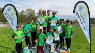 Die „Grünen Flitzer I“ lieferten sich in der Altersklasse U10 ein knappes Rennen mit den Teams aus Viernheim und Lorsch und kamen auf den dritten Rang.