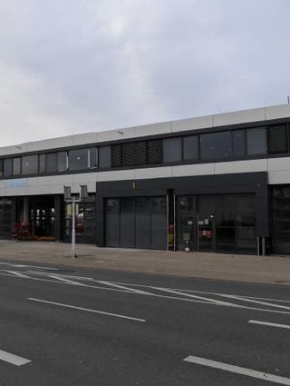 Die Feuerwache Nord in Mannheim-Käfertal von außen.