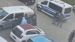 Aufnahmen eines Nachbarn, die den SEK-Einsatz in Käfertal zeigen sollen.