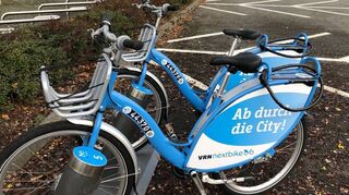Auch in Heddesheim am Badesee gibt es eine Ausleihstation für Nextbike-Fahrräder.