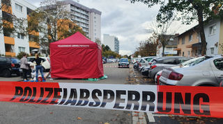 Der Tatort in Oggersheim wenige Stunden nach dem Angriff.
