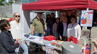Der Infostand am Lena-Maurer-Platz wurde gut besucht.