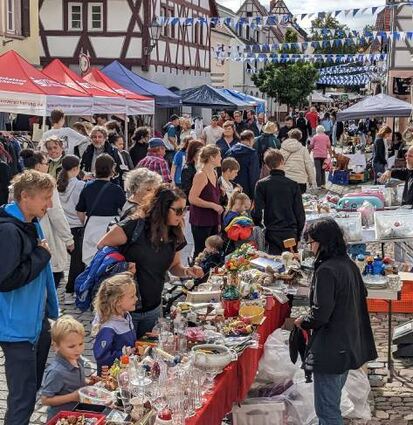 Die Flohmarktstände beim Altstadtfest im vergangenen Jahr.