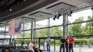 mid Walldorf - Siegerehrung auf der großen Bühne, Platz 1 in den Wertungsprüfungen für Team Wey mit dem Coffee 01.