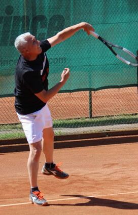 Sascha Riedmaier spielte bei den Herren 50 ein erfolgreiches Einzel.