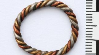 Diesen aus Drähten geflochtenen Ring trug die Unbekannte.