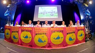 Breites Podium: Bis auf Ugur Cakir und den verhinderten Thomas Bischoff waren alle Kandidatinnen und Kandidaten bei „Bock auf Wahl“ zu Gast.