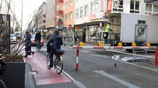 Die Anfang Mai wieder abgebaute Schranke in der Fressgasse. Hier war der Verkehrsversuch aus Sicht der Verwaltung indes durchaus ein Erfolg und könnte fortgeführt werden, aber frühestens Ende des Jahres.
