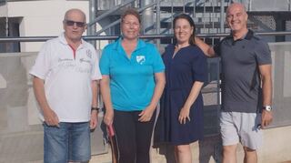 Der geschäftsführende Vorstand führt die TG Bobstadt ins Jubiläumsjahr 2024: Werner Klag (v.l.), Manuela Lau, Tina Patzina und Rainer Schmitzer.