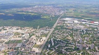 Der geplante Franklinsteg über die soll die Vogelstang (rechts) mit dem neuen Stadtteil Franklin verbinden