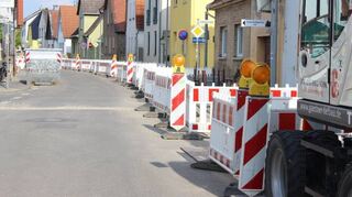 Dauerthema im Ortsbeirat: die Baustelle in der Bahnhofstraße.