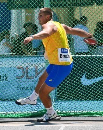 Mykhailo Brudin schleuderte den Diskus auf 63,85 Meter.